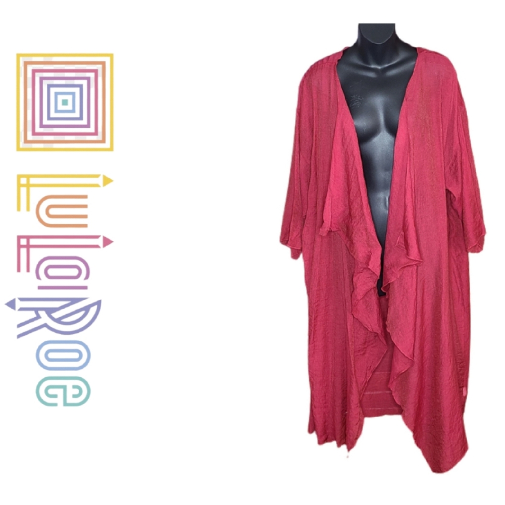 LULAROE ROSE KIMONO DUSTER SIZE L